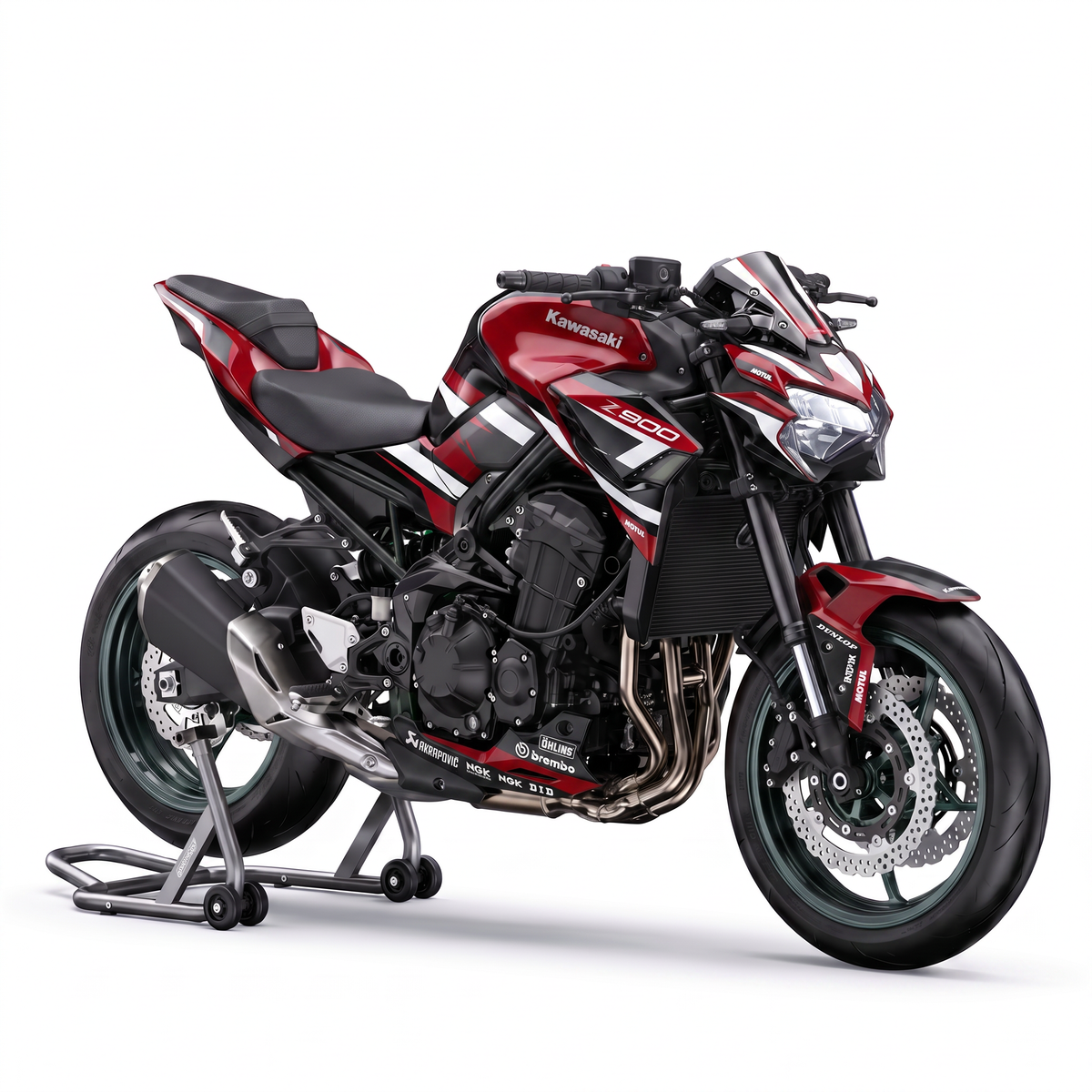 Kit adhesivos Kawasaki Z900 (2017-2026) - Crimson Red