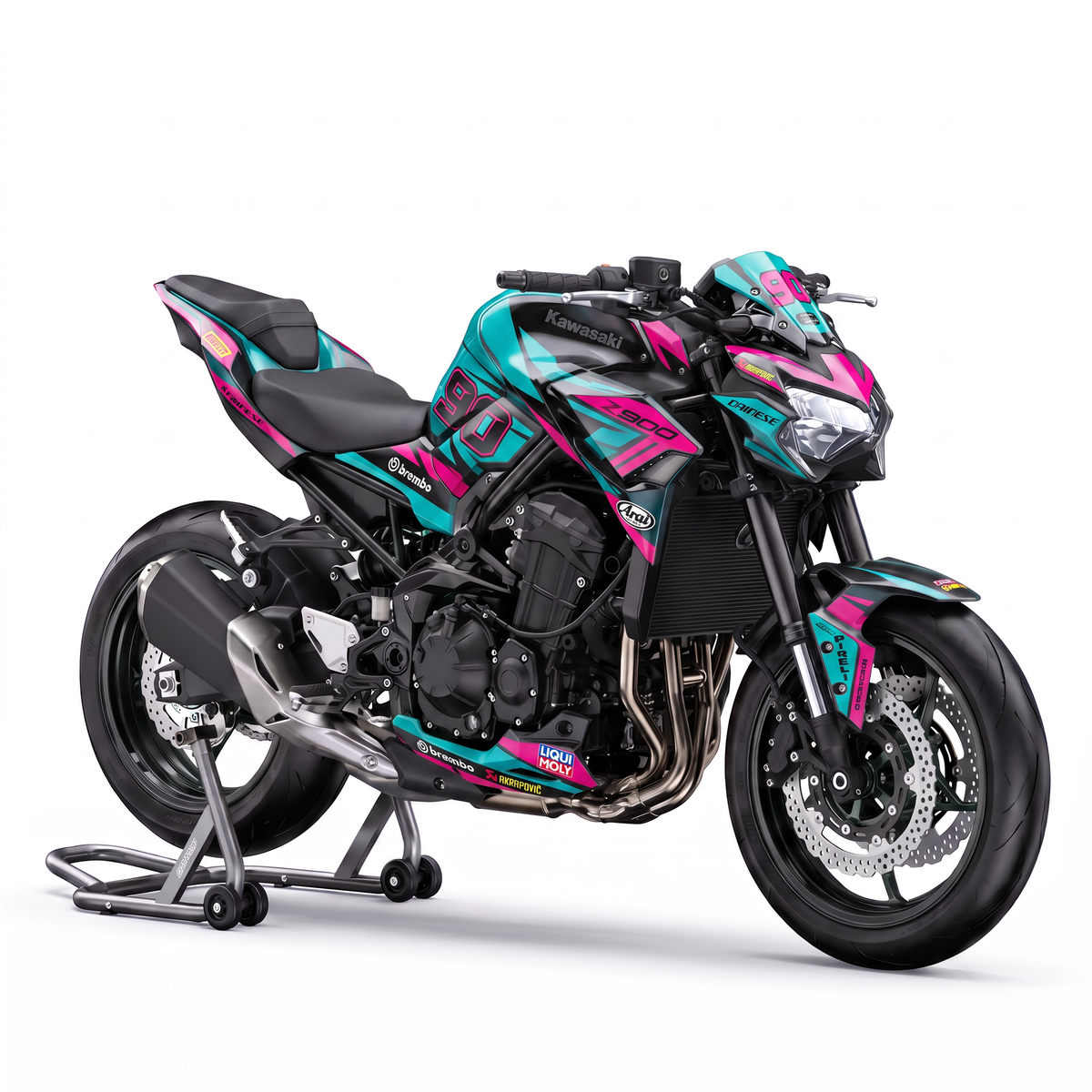 Kit adhesivos Kawasaki Z900 (2017-2026) - Neon Punch