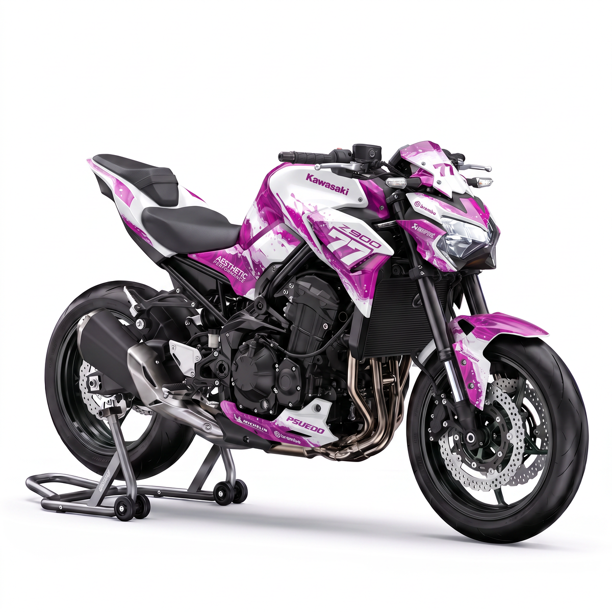 Kit adhesivos Kawasaki Z900 (2017-2026) - Pink Aesthetic