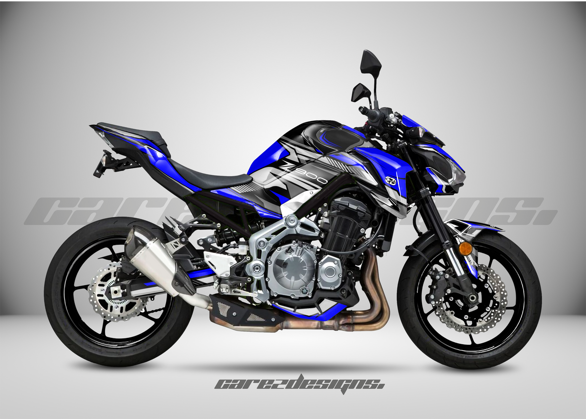 Kit adhesivos Kawasaki Z900 (2017-2026) - Racing Blue