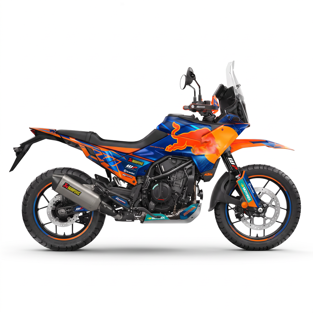 Vinilos KTM 390 Adventure X (2025-2026) - Blue Bull, vista lateral