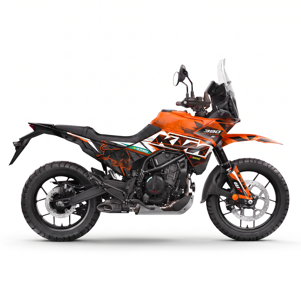 Vinilos KTM 390 Adventure X (2025-2026) - Grunge Orange, vista lateral