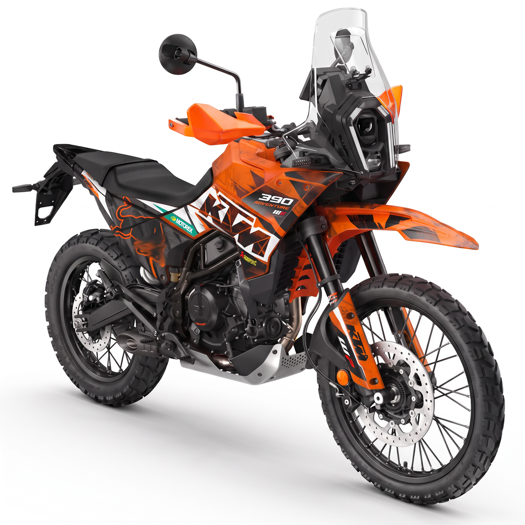 Kit adhesivos KTM 390 Adventure X (2025-2026) - Grunge Orange