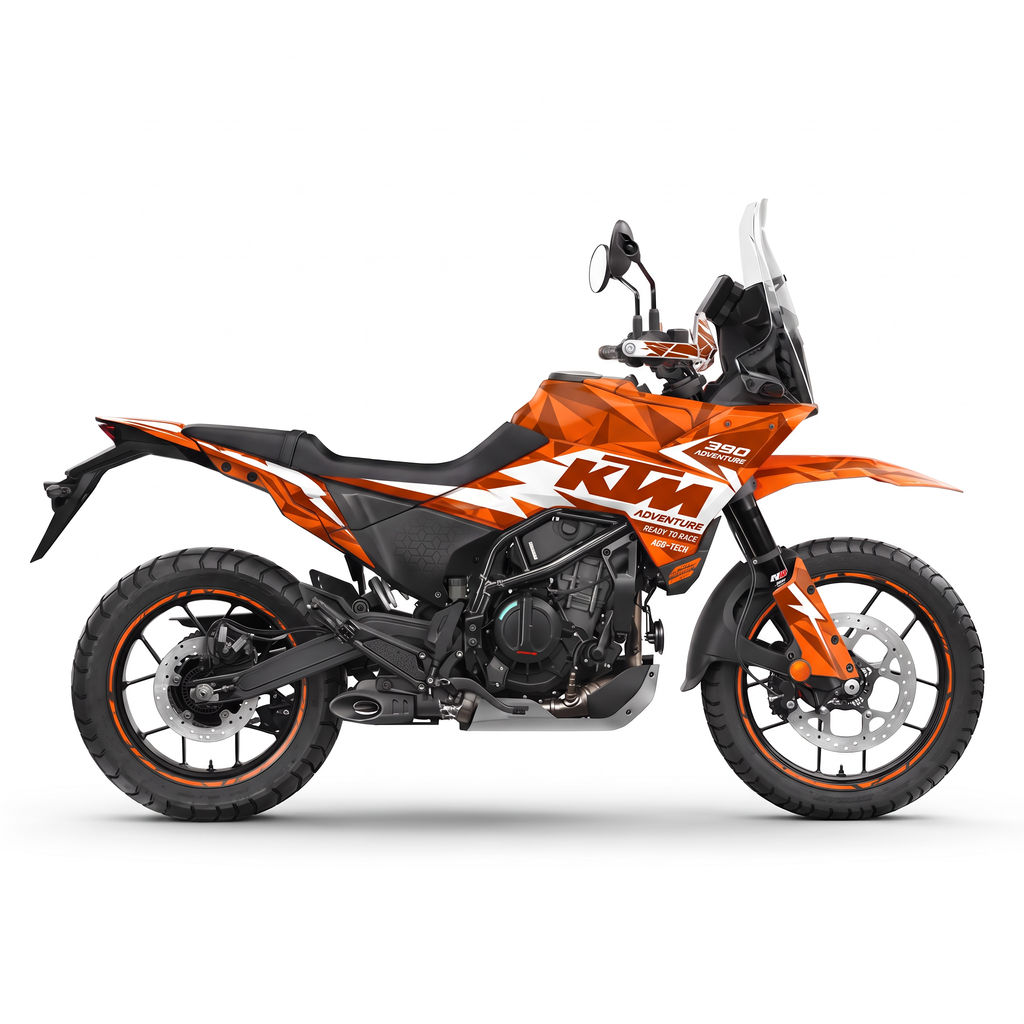 Vinilos KTM 390 Adventure X (2025-2026) - Prism Orange, vista lateral