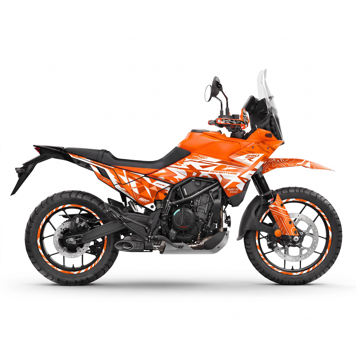 Vinilos KTM 390 Adventure X (2025-2026) - Shatter Orange, vista lateral