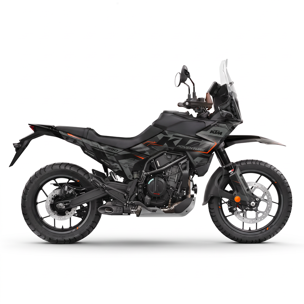 Vinilos KTM 390 Adventure X (2025-2026) - Stealth Camo, vista lateral