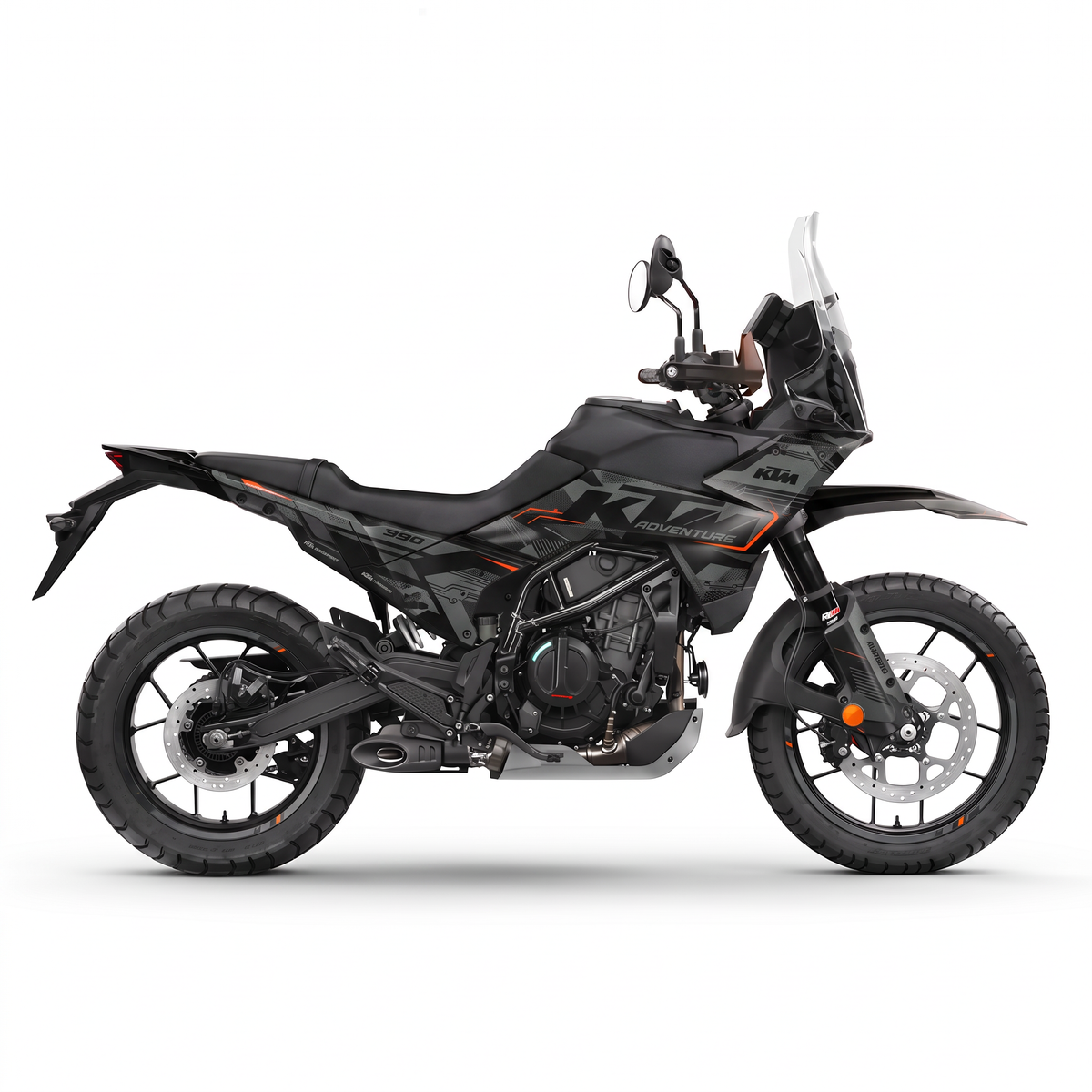 Vinilos KTM 390 Adventure X (2025-2026) - Stealth Camo, vista lateral
