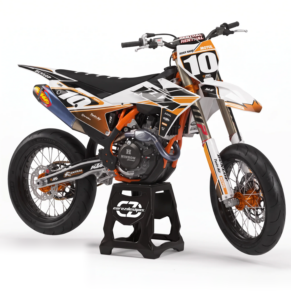 Kit adhesivos motocross KTM Supermoto - Orange Fade