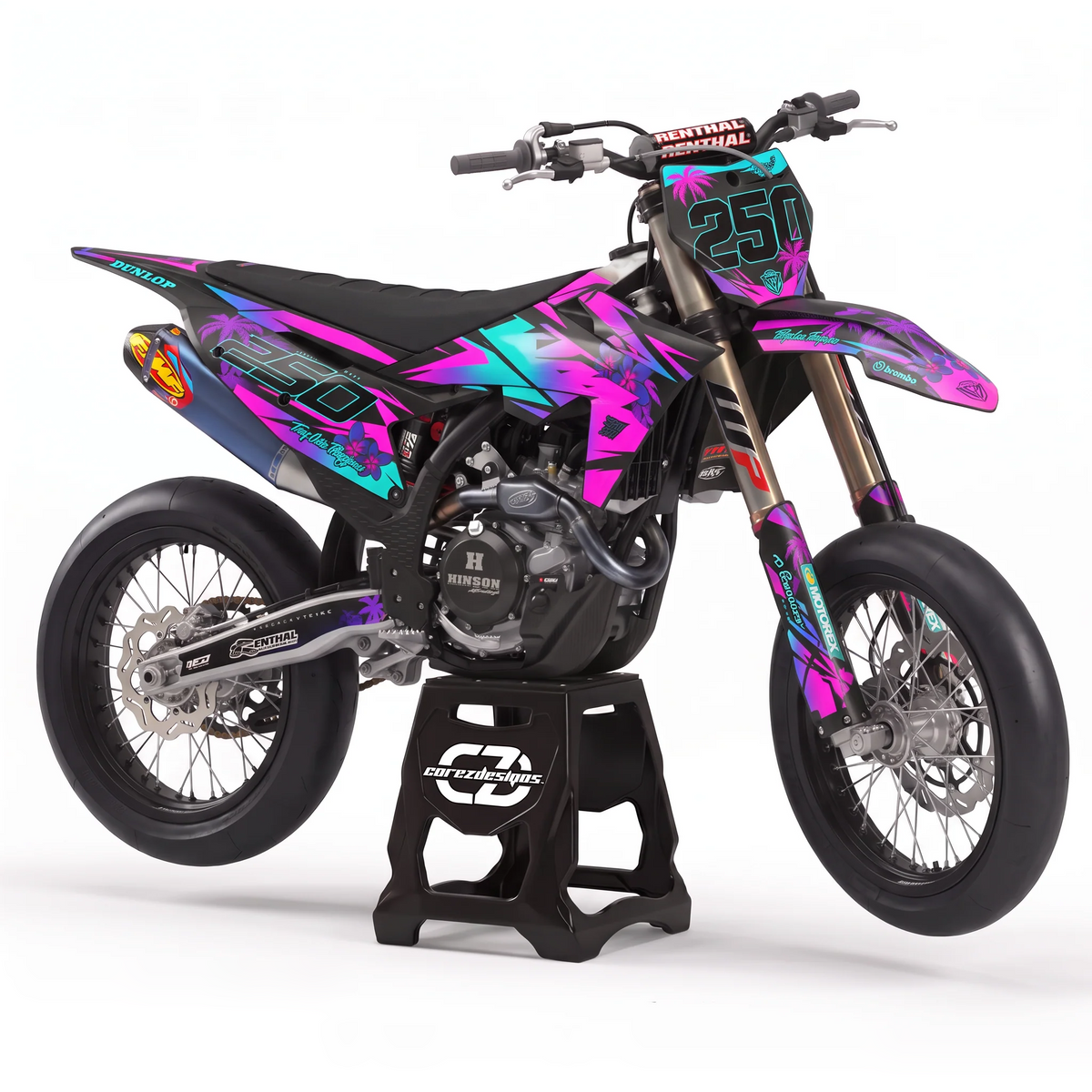 Kit adhesivos motocross KTM Supermoto - Tropic Neon