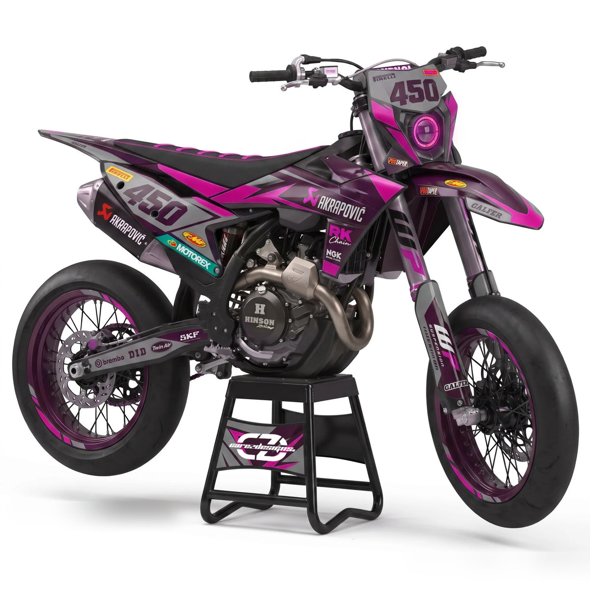 Kit adhesivos motocross diseño Blaze Pink