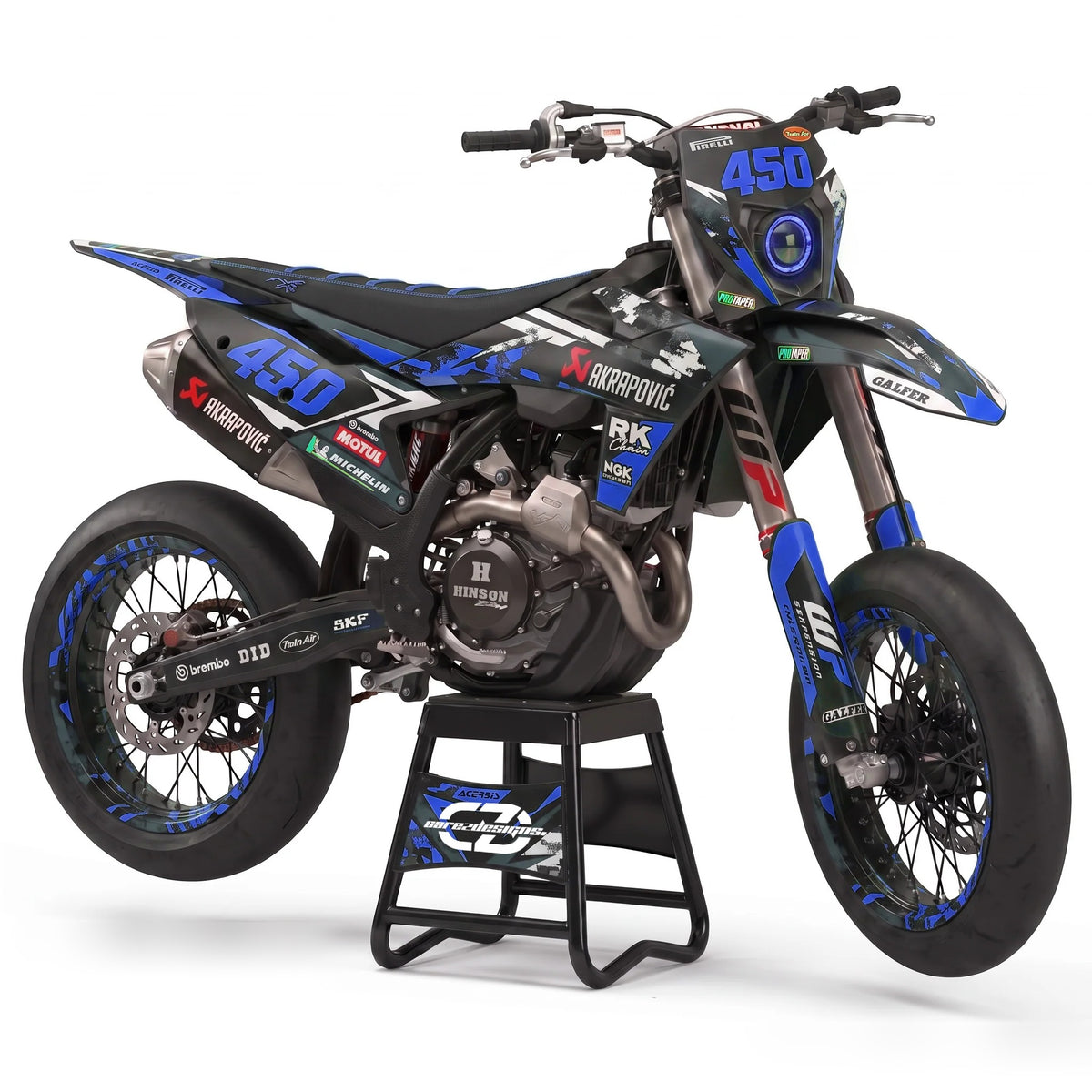 Kit adhesivos motocross y enduro - Camo Blue