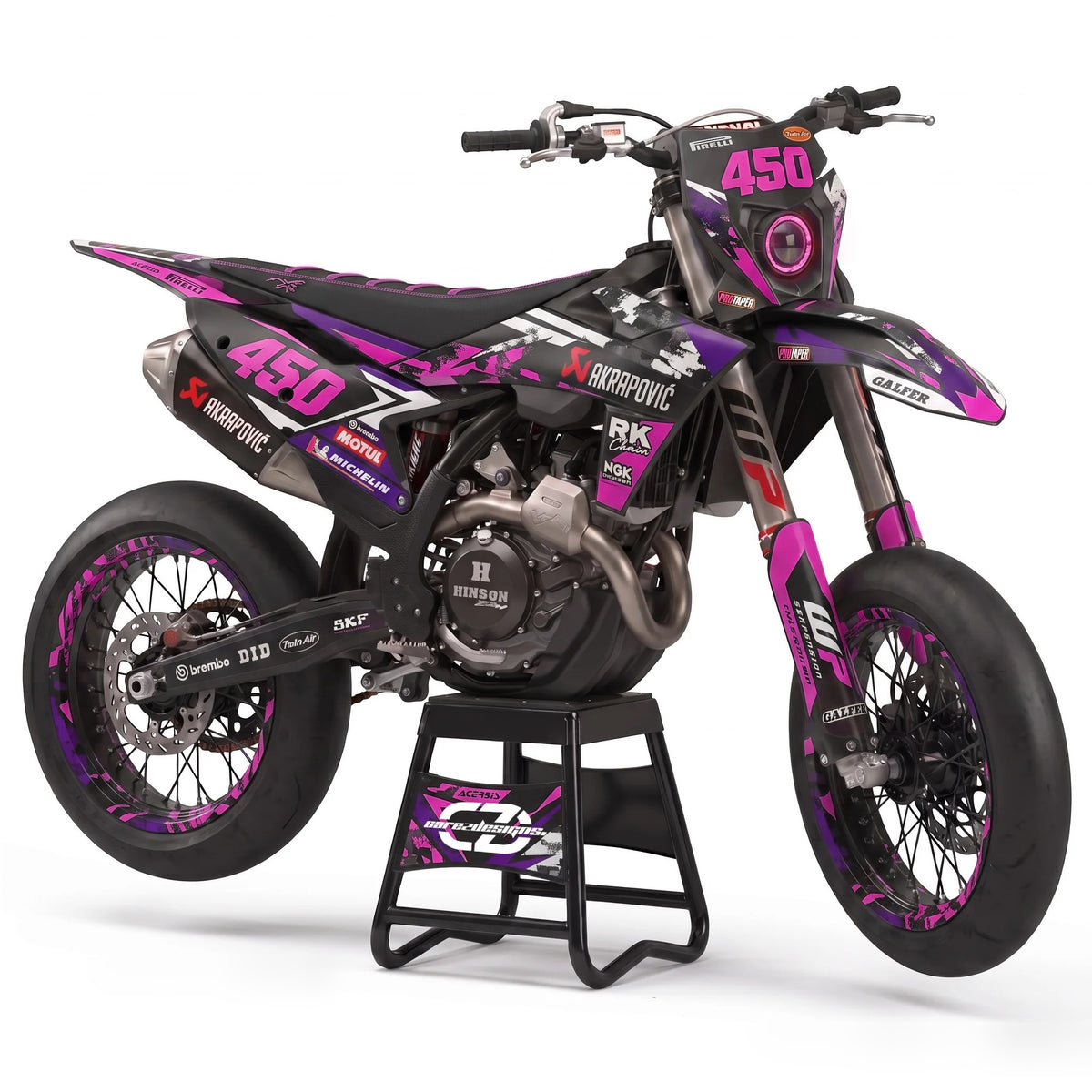 Kit adhesivos motocross y enduro - Camo Pink