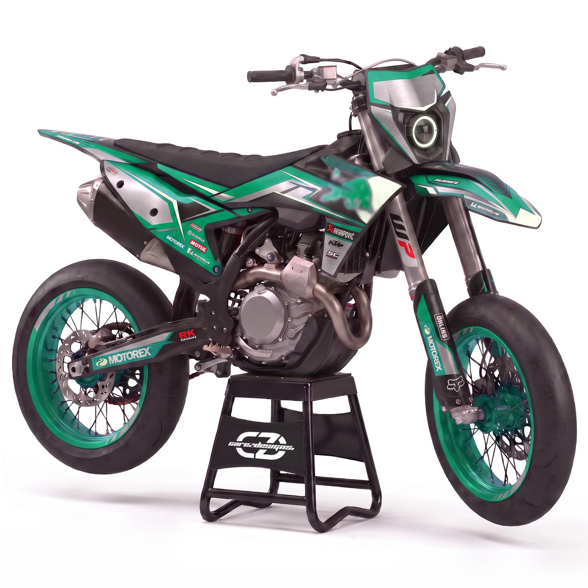 Kit adhesivos motocross diseño Nube Green