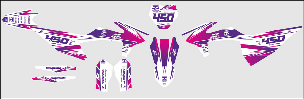 Plantilla del kit de adhesivos supermoto Candy - piezas troqueladas