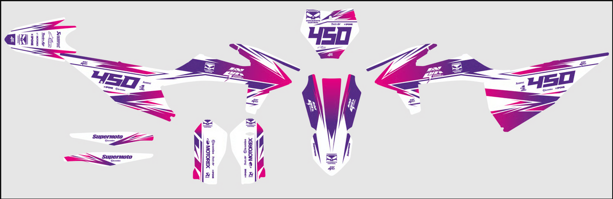 Plantilla del kit de adhesivos supermoto Candy - piezas troqueladas