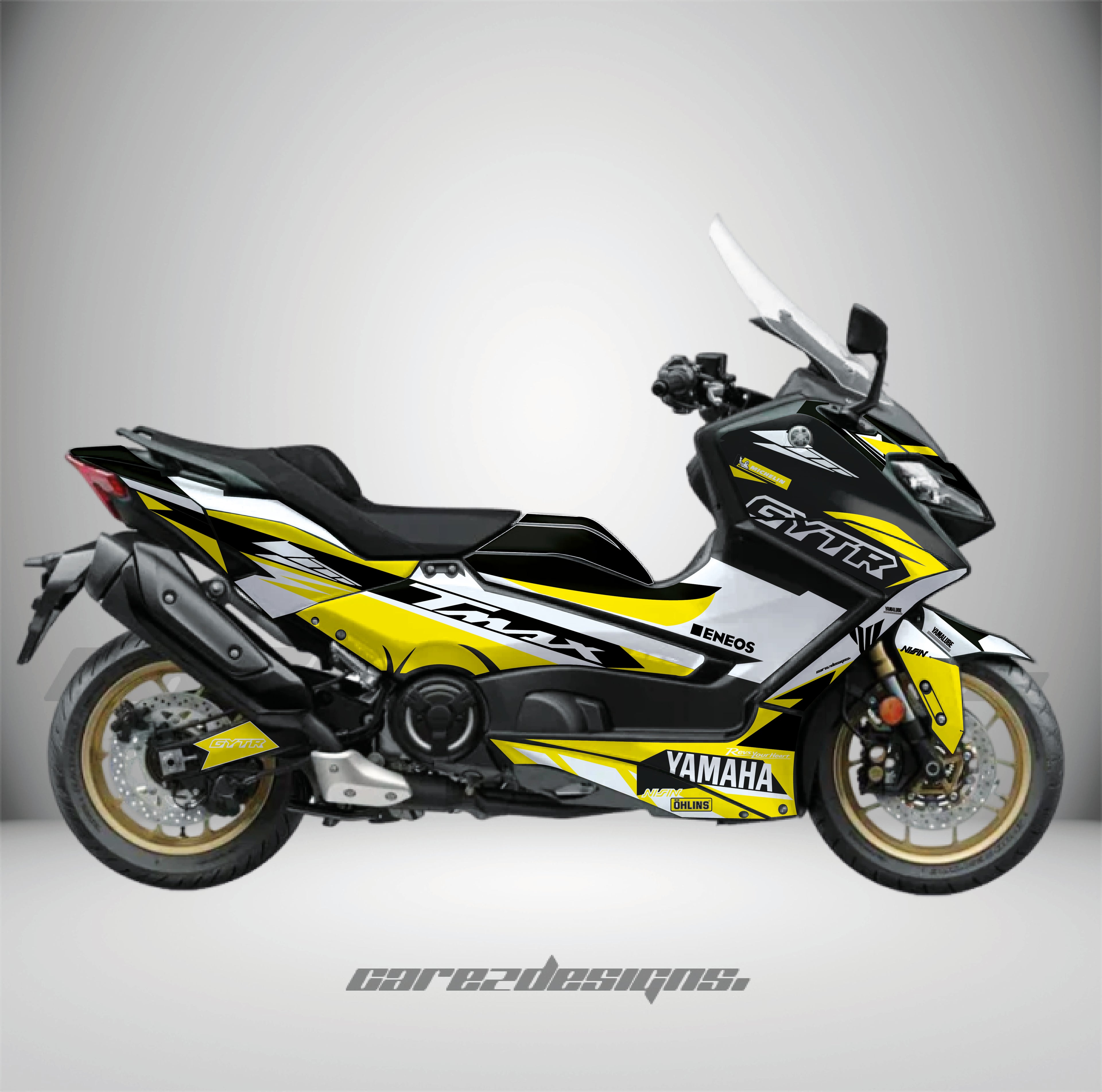 Kit Adhesivos Yamaha Tmax (All Models) GYTR Amarillo y negro