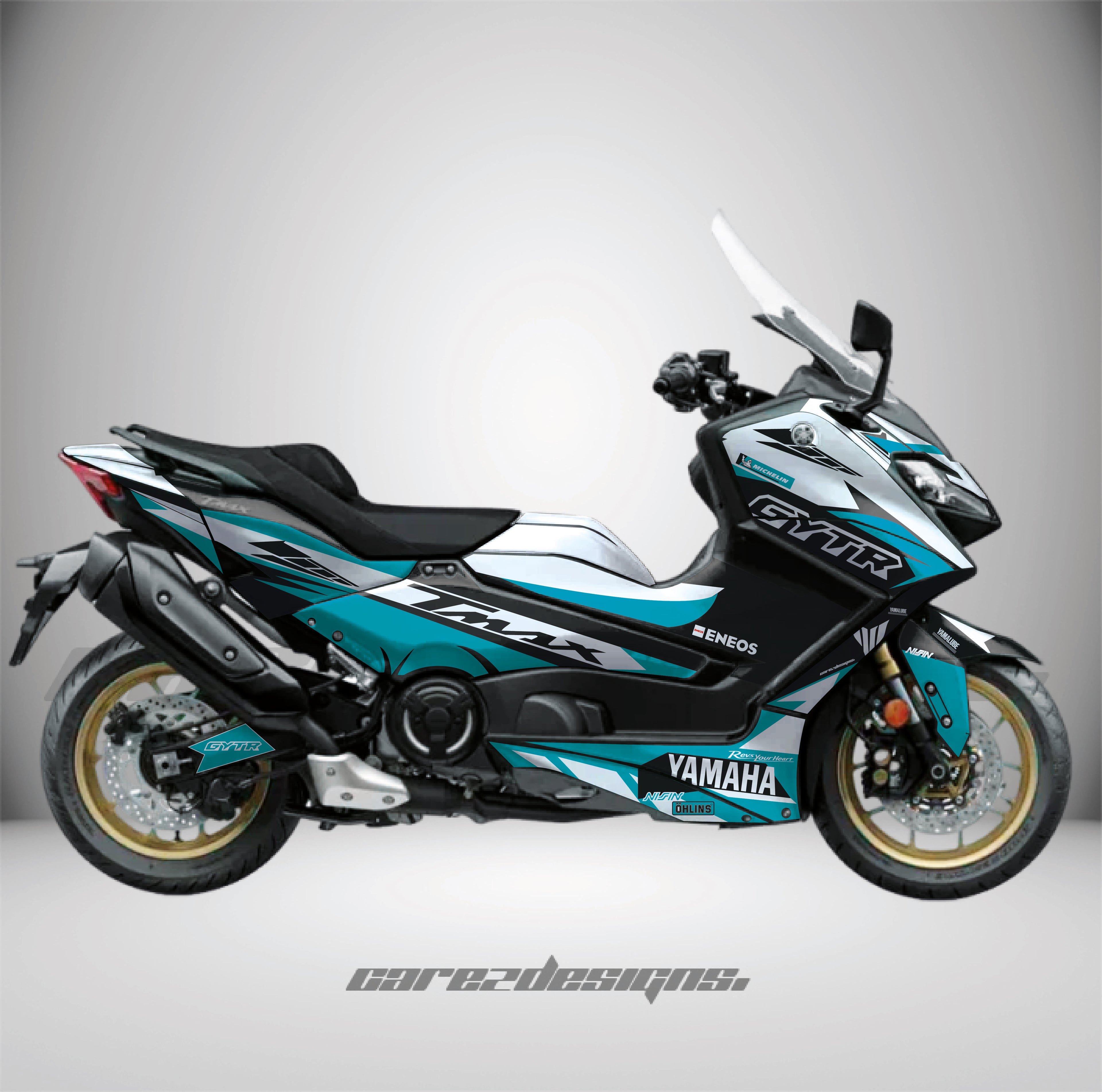 Kit Adhesivos Yamaha Tmax (All Models) GYTR Cyan