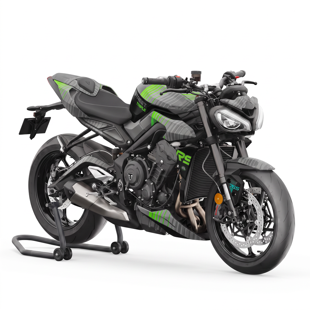Kit adhesivos Triumph Street Triple 765 RS (2023-2026) - Cyber Green