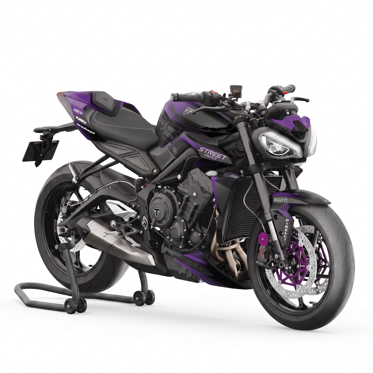Kit adhesivos Triumph Street Triple 765 RS (2023-2026) - Fury Purple