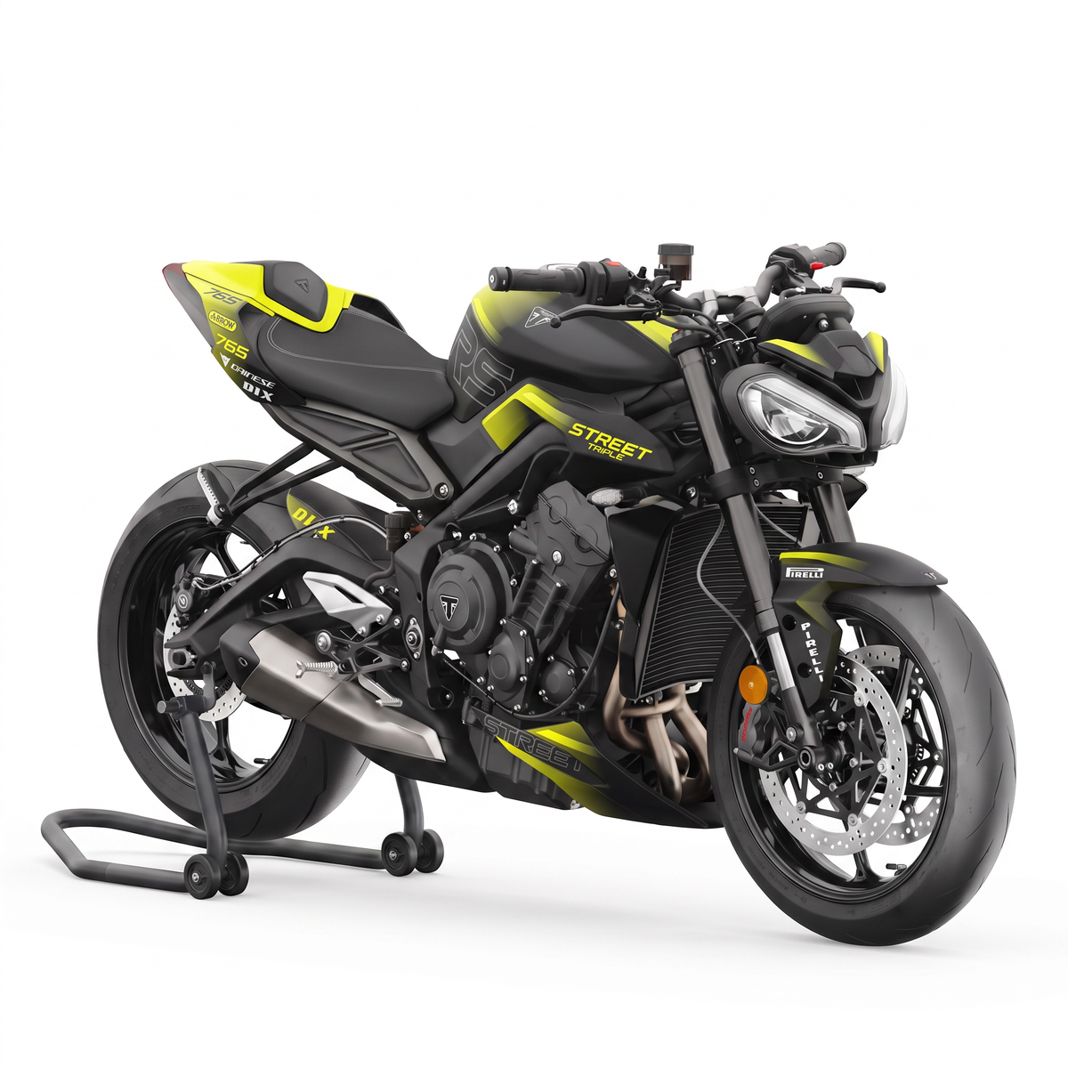 Kit adhesivos Triumph Street Triple 765 RS (2023-2026) - Fury Yellow