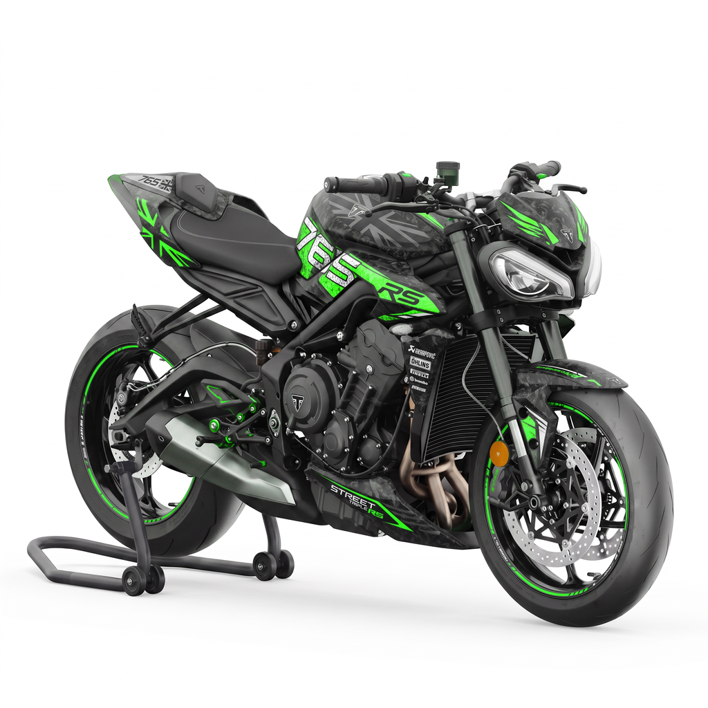 Kit adhesivos Triumph Street Triple 765 RS (2023-2026) - Union Green