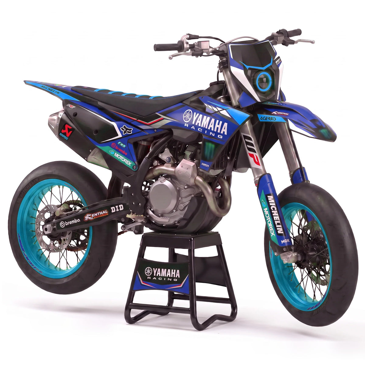 Kit adhesivos motocross Yamaha - Hyper Blue
