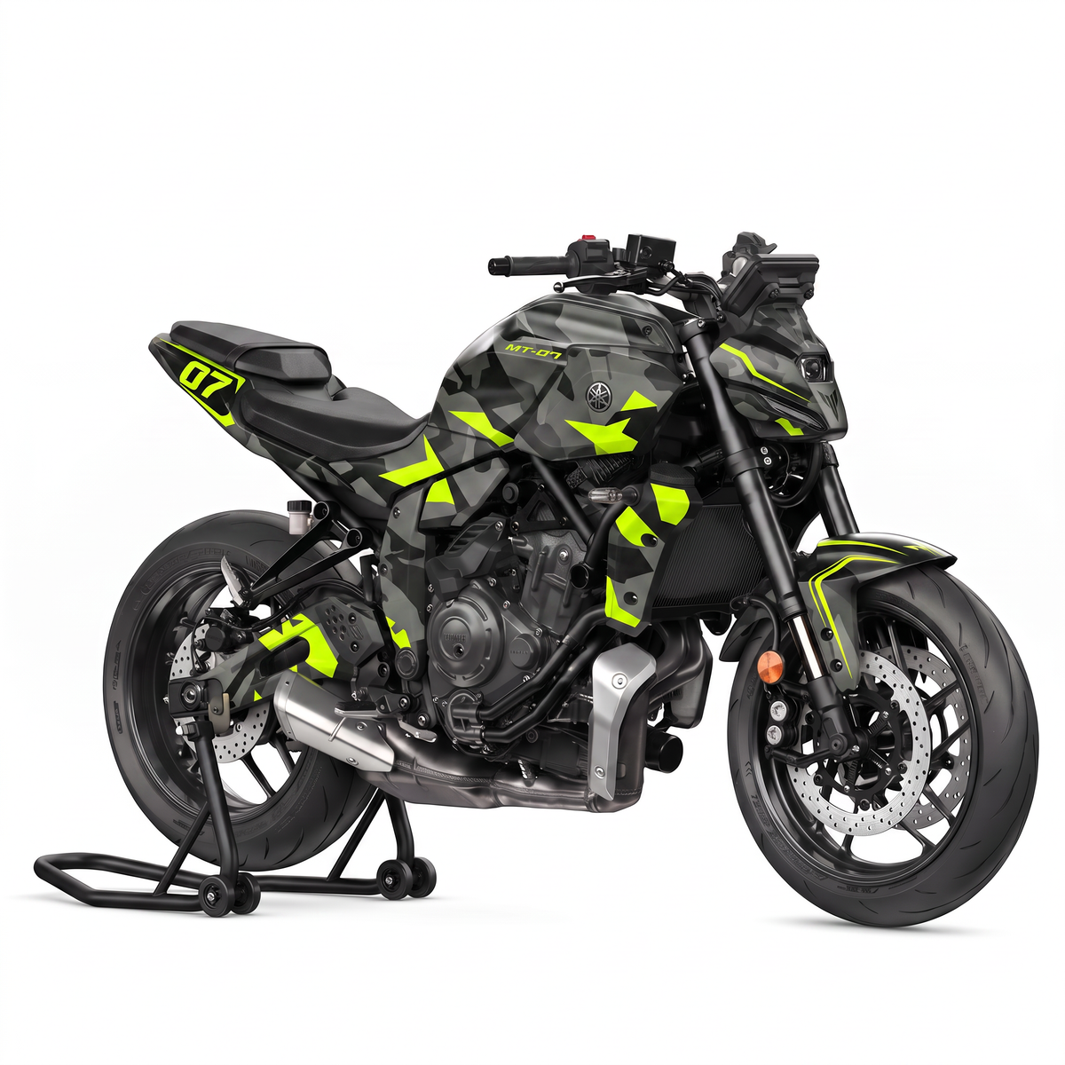 Kit adhesivos Yamaha MT-07 - Camo Yellow