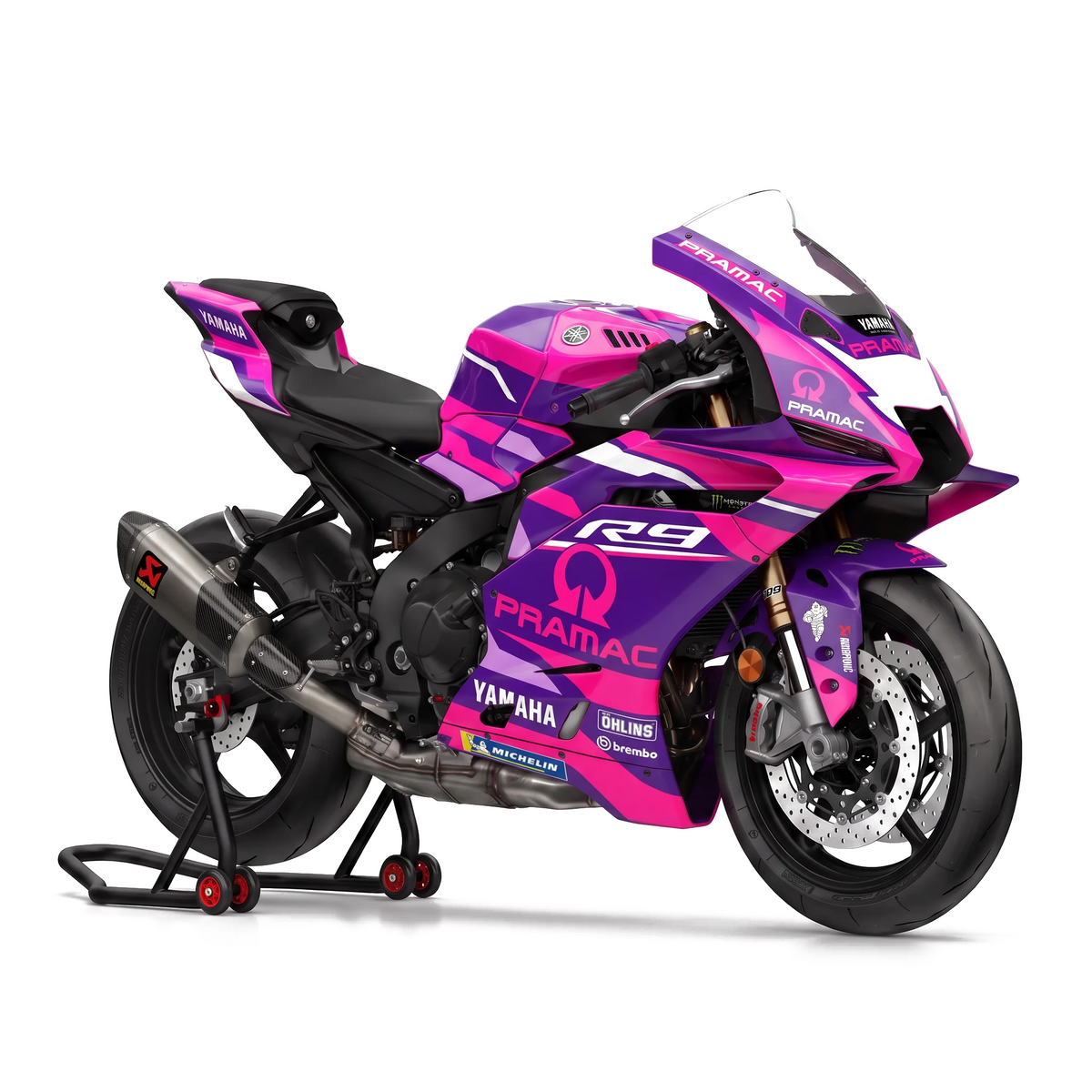 Kit adhesivos Yamaha R9 - Pramac Pink