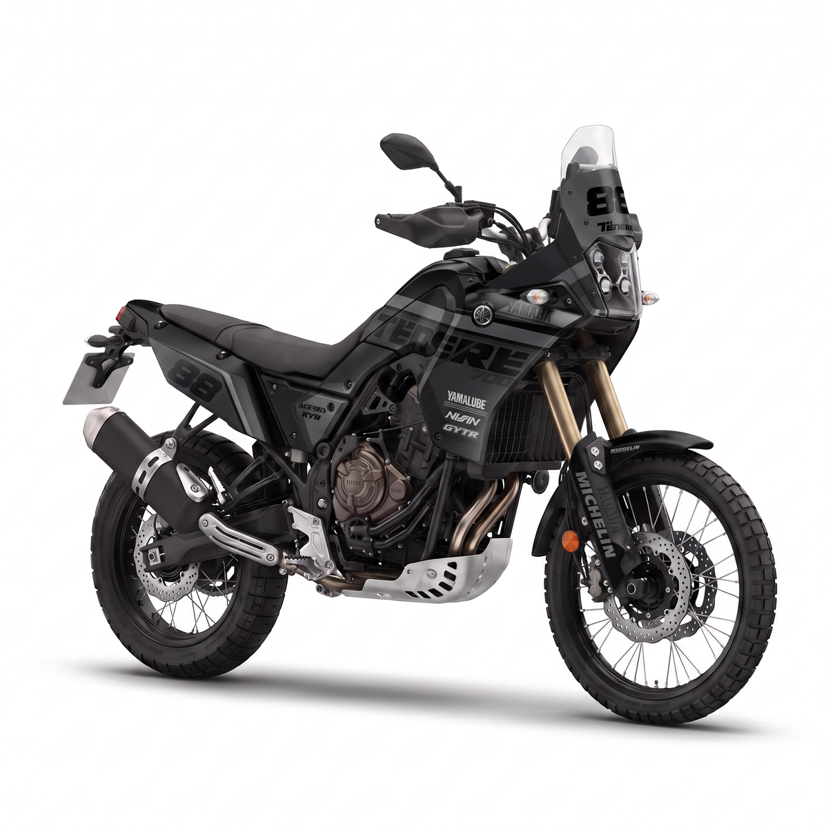 Kit adhesivos Yamaha Ténéré 700 (2019-2026) - Stealth Black