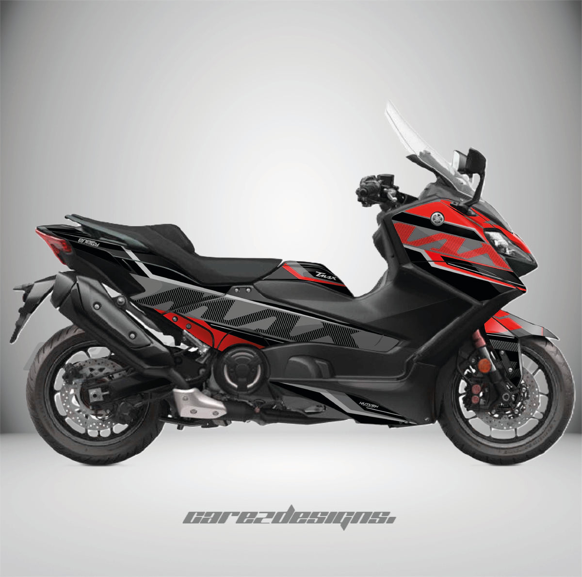 Pegatinas Yamaha TMAX - Apex Red, detalle del kit