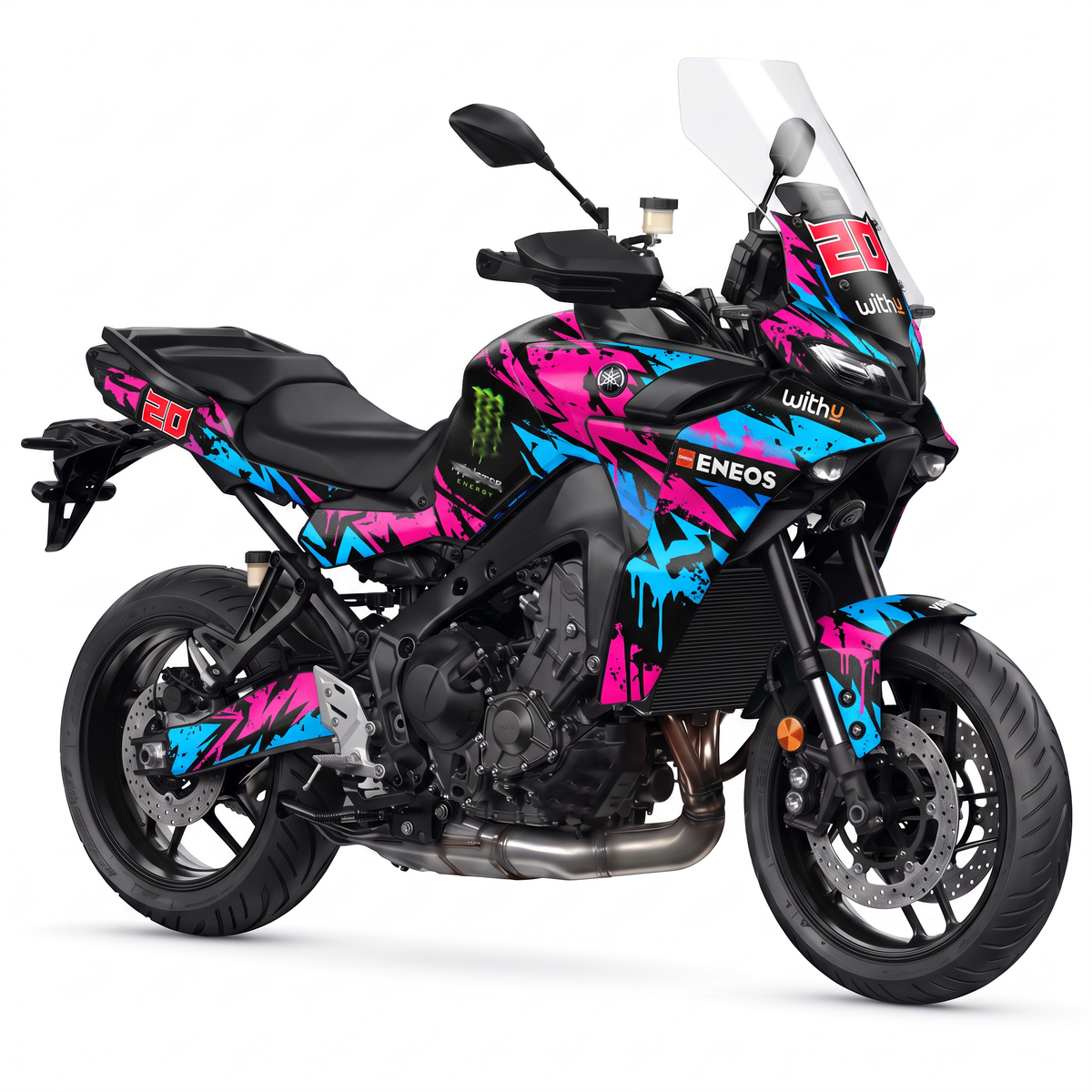 Kit adhesivos Yamaha Tracer 9 y 9GT (2015-2026) - Graffiti Neon