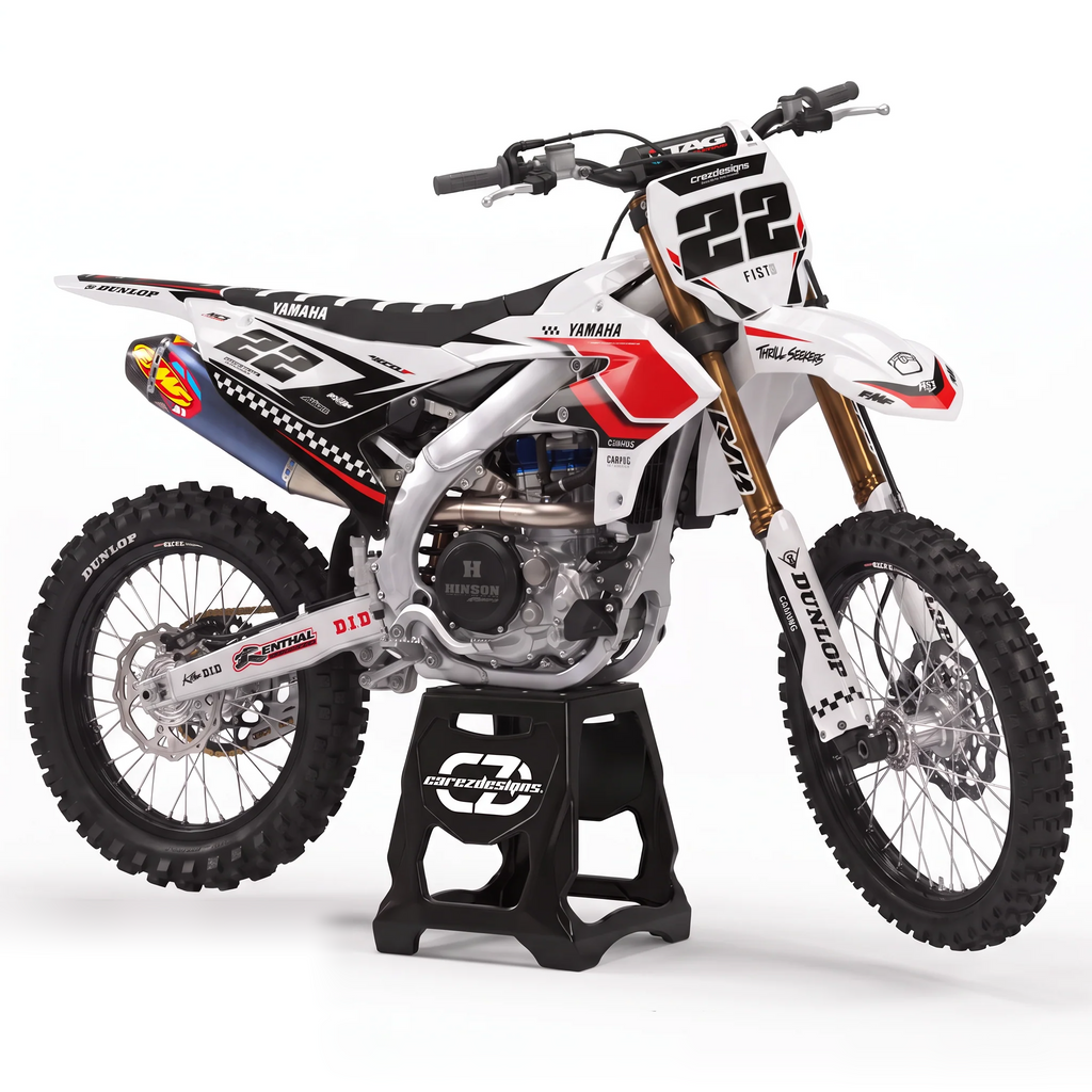 Kit adhesivos motocross Yamaha YZ 250-450 - Checker Red