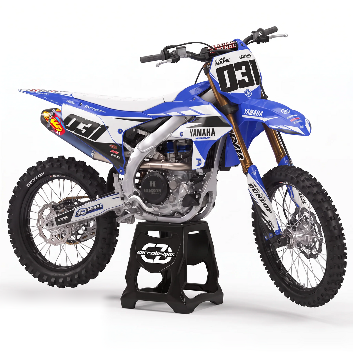 Kit adhesivos motocross Yamaha YZ 250-450 - Factory Blue