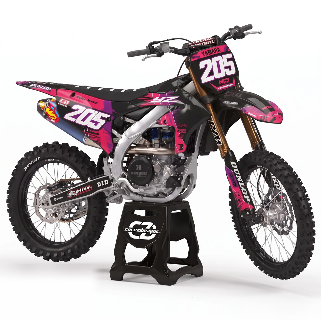 Kit adhesivos motocross Yamaha YZ 250-450 - Pink Storm