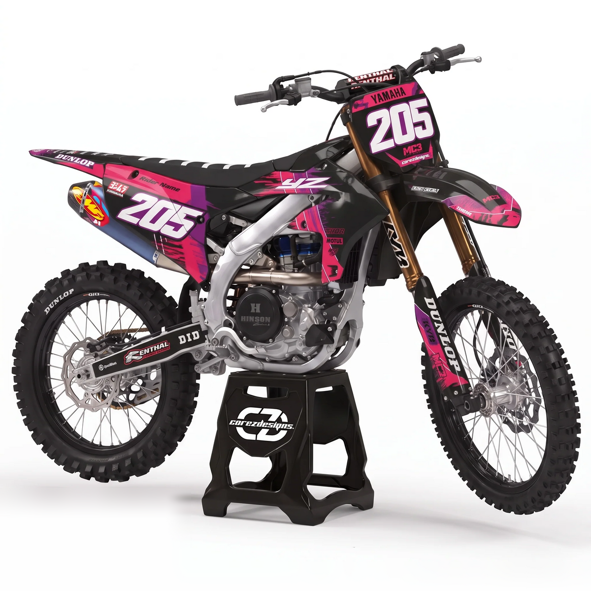 Kit adhesivos motocross Yamaha YZ 250-450 - Pink Storm
