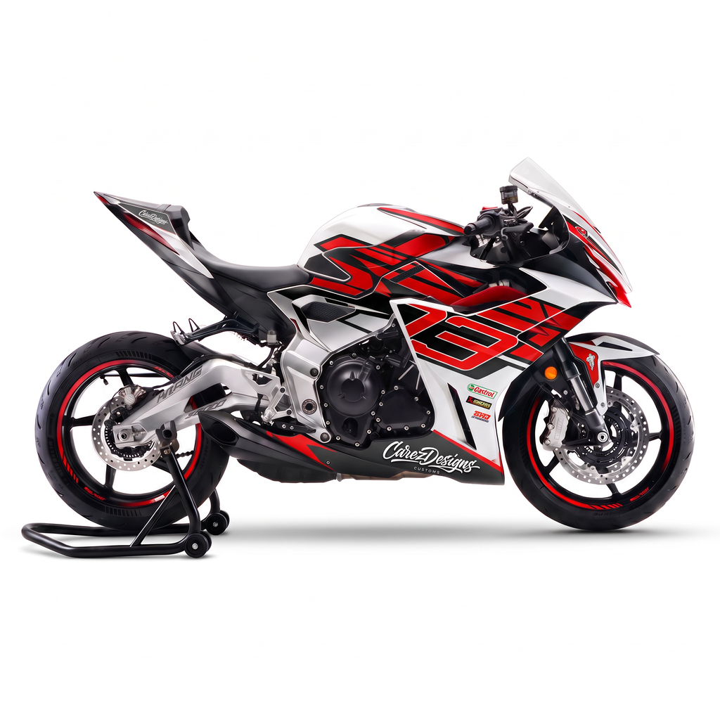 Vinilos Zontes 703RR (2025-2026) - Carez Customs, vista lateral