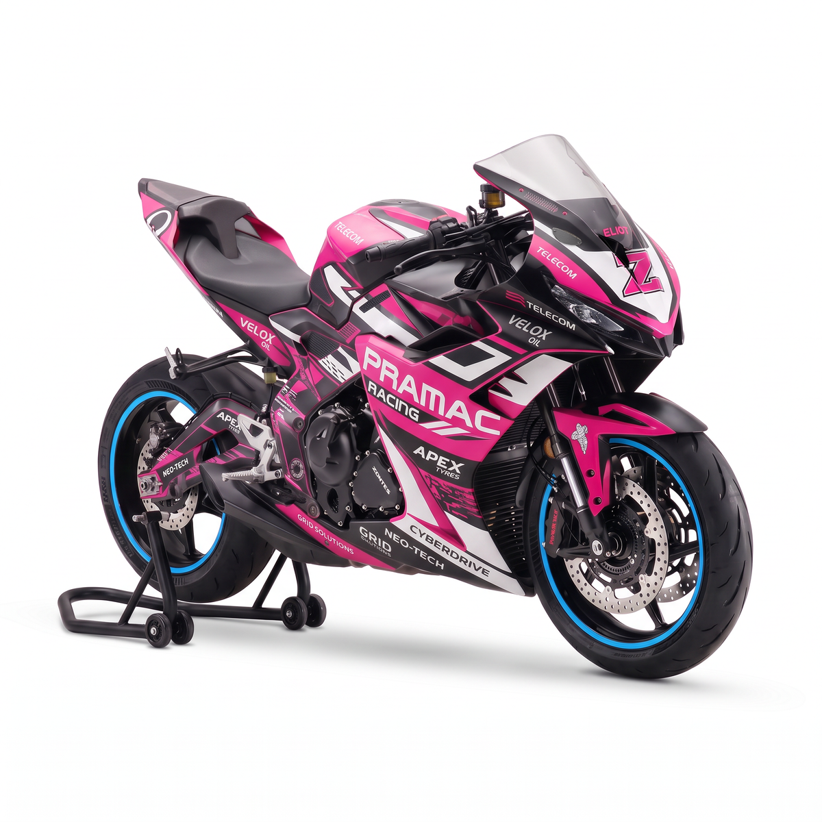 Kit adhesivos Zontes 703RR (2025-2026) - Pramac Pink