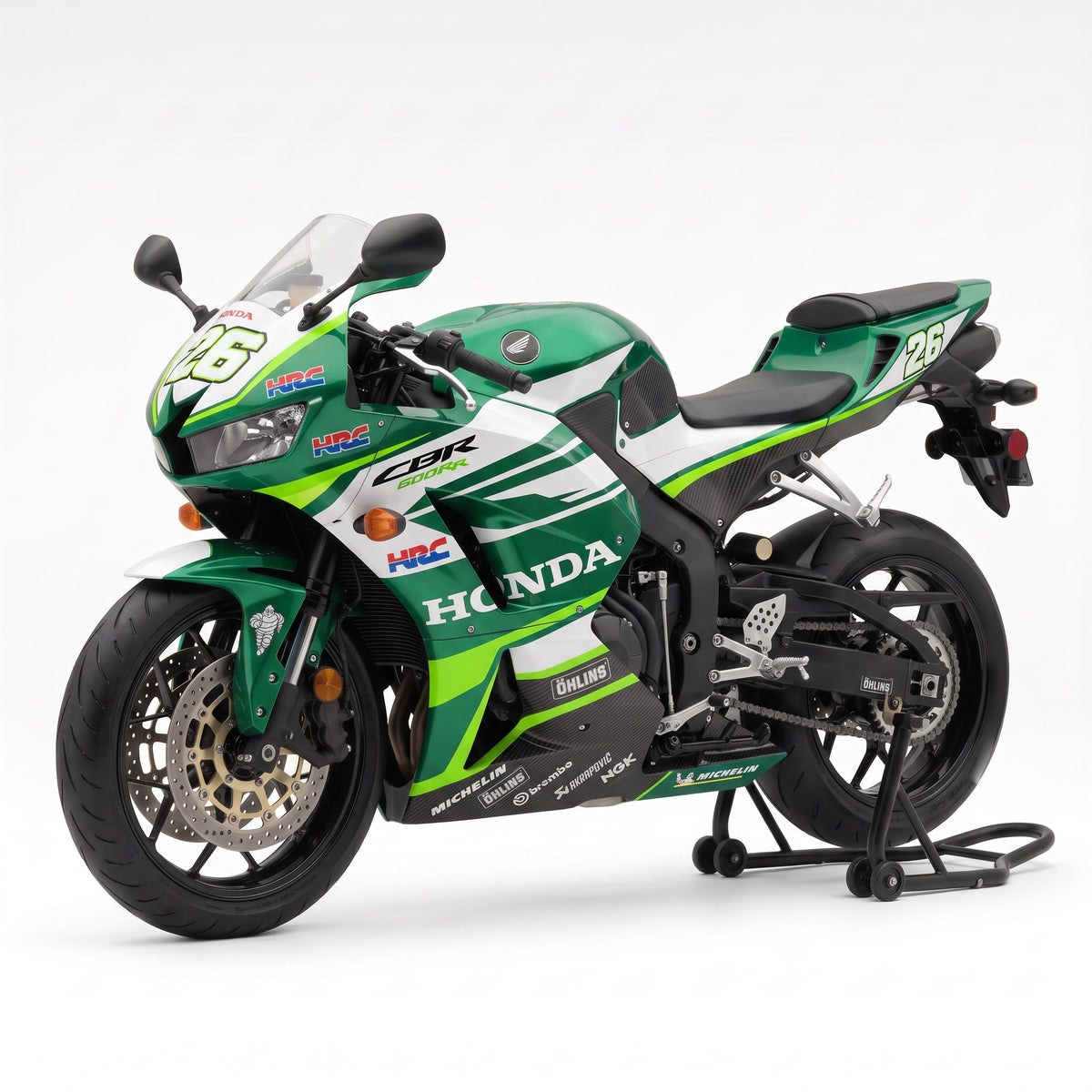 Kit vinilos Honda CBR 600RR (2013-2019) - Emerald 26, vista tres cuartos izquierda