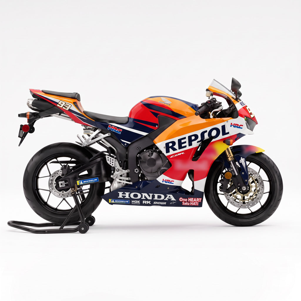 Kit vinilos Honda CBR 600RR (2013-2019) - Orange Fury, vista lateral