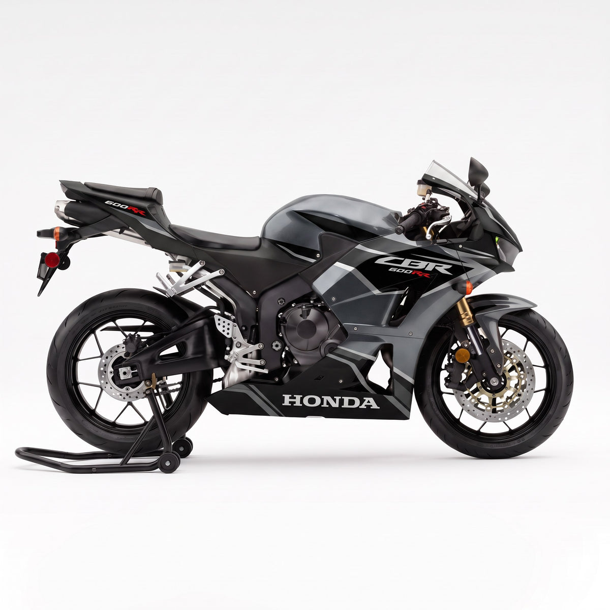 Kit vinilos Honda CBR 600RR (2013-2019) - Stealth Grey, vista lateral