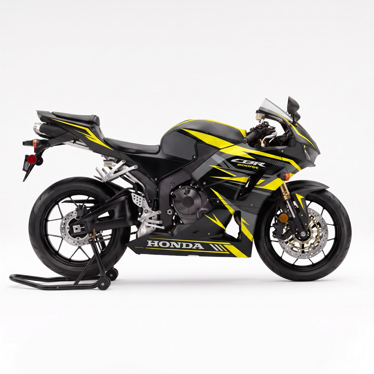 Kit vinilos Honda CBR 600RR (2013-2019) - Toxic Volt, vista lateral
