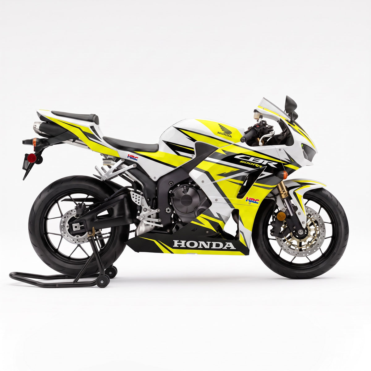Kit vinilos Honda CBR 600RR (2013-2019) - Yellow Strike, vista lateral