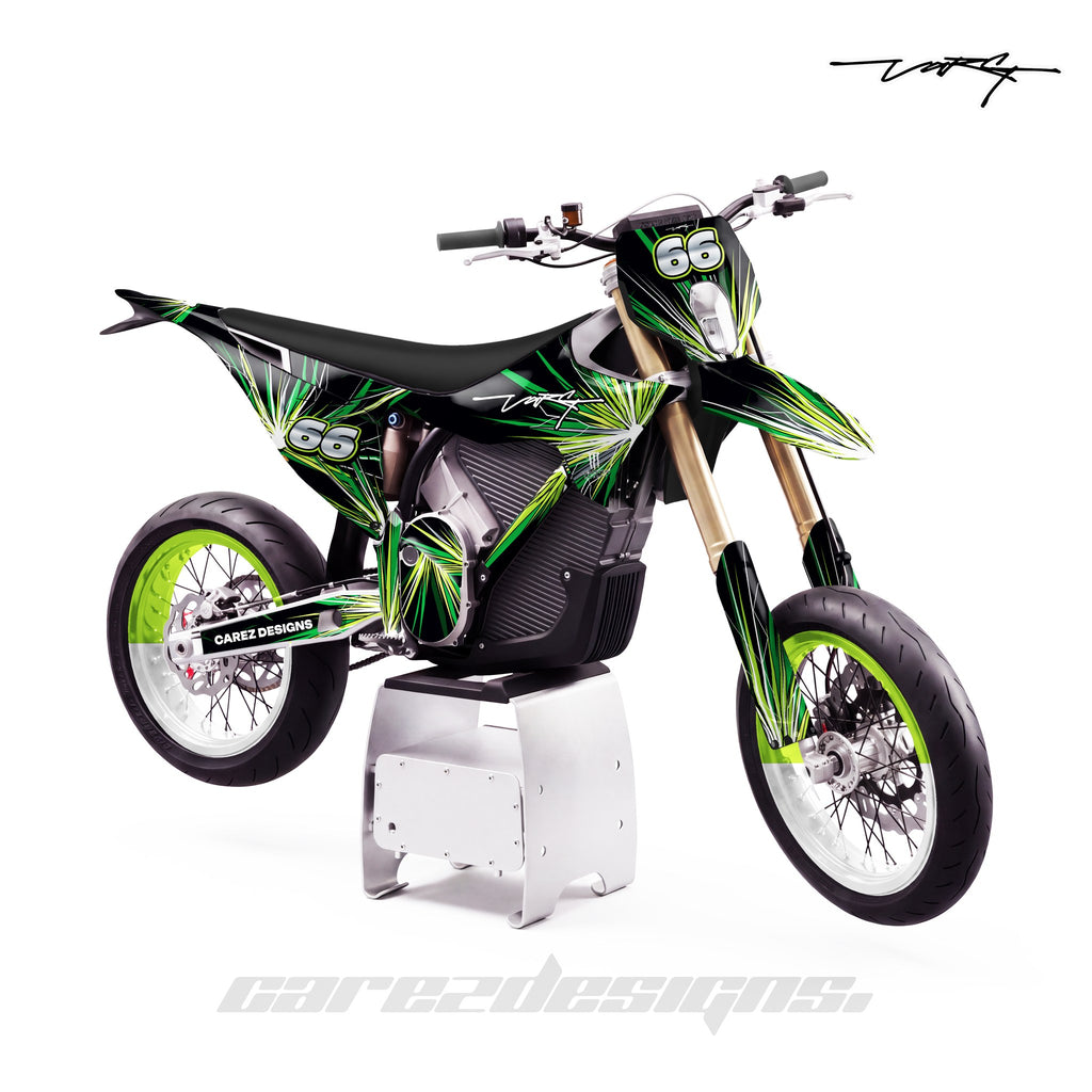 Kit vinilos Stark Varg SM (2026) - Espectro Verde, vista lateral