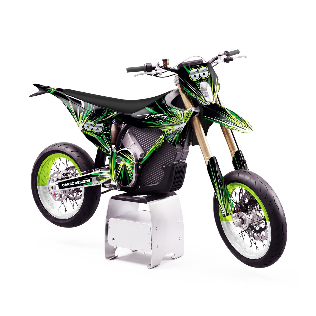 Kit vinilos Stark Varg SM (2026) - Espectro Verde, vista lateral