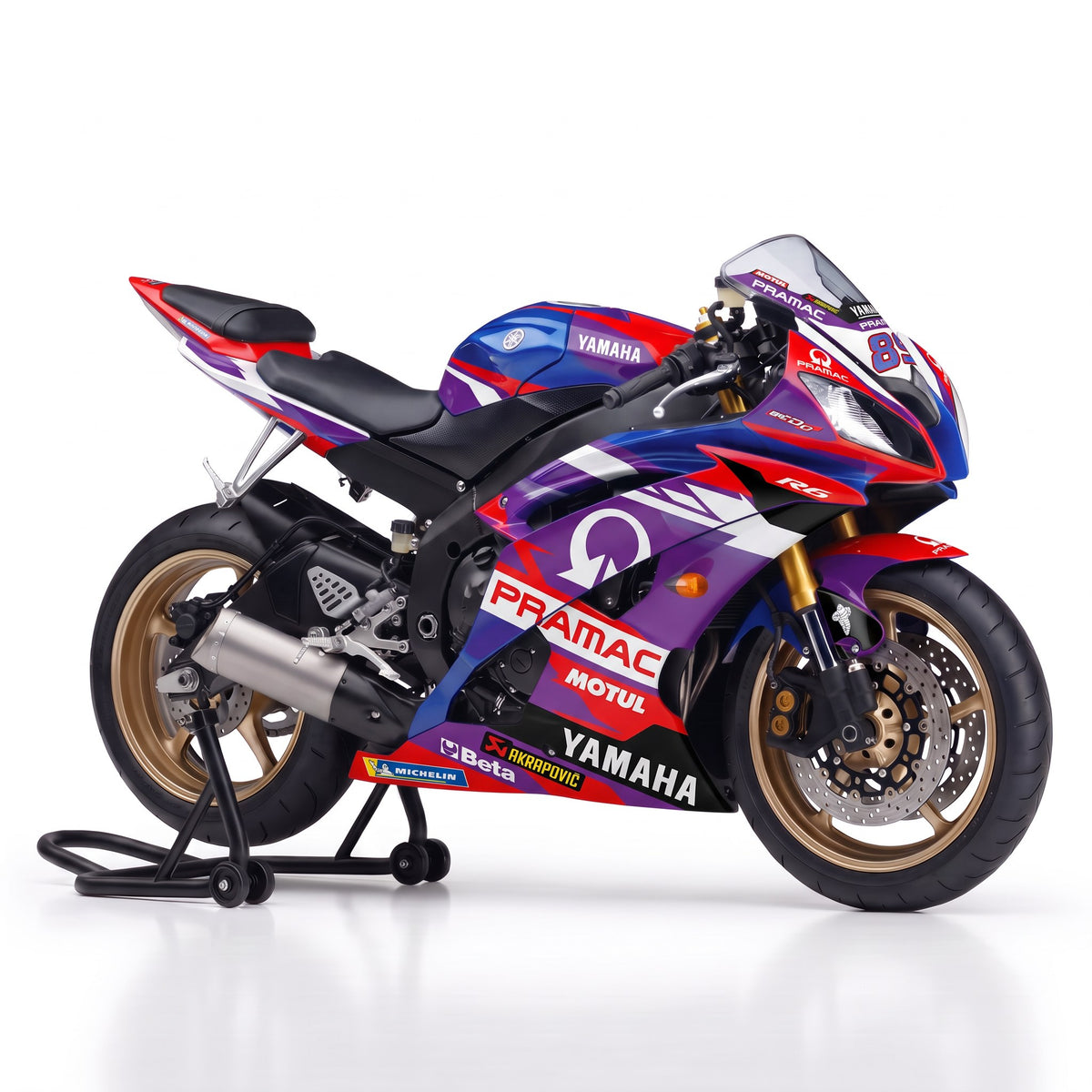 Kit vinilos Yamaha R6 (2008-2016) - Ultraviolet, vista tres cuartos