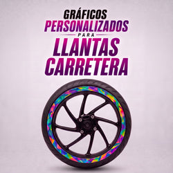 Vinilos personalizados para llanta de carretera: tus colores, tu dorsal o tu logo - Carez Designs