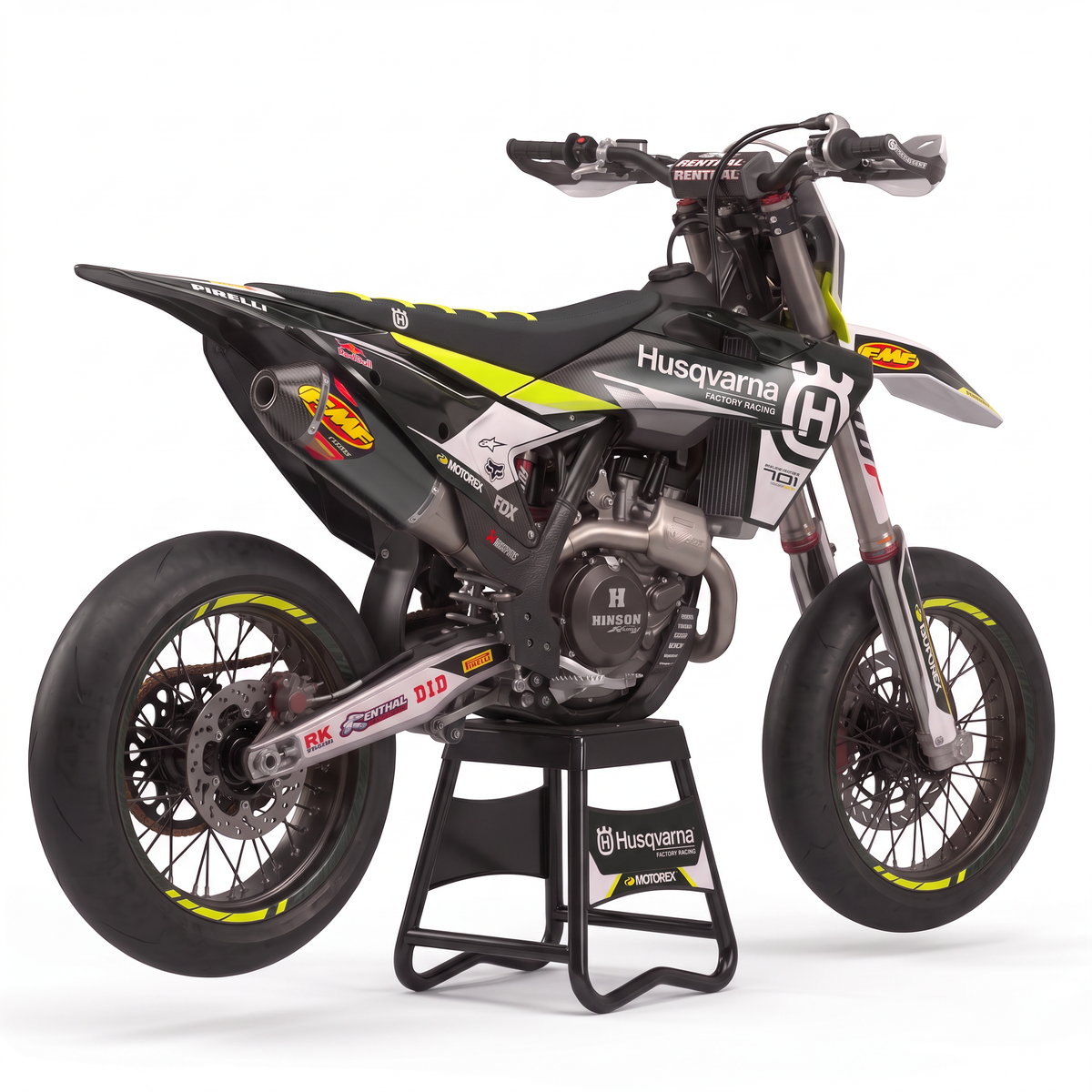Plantilla del kit de adhesivos motocross Husqvarna - Pure Black