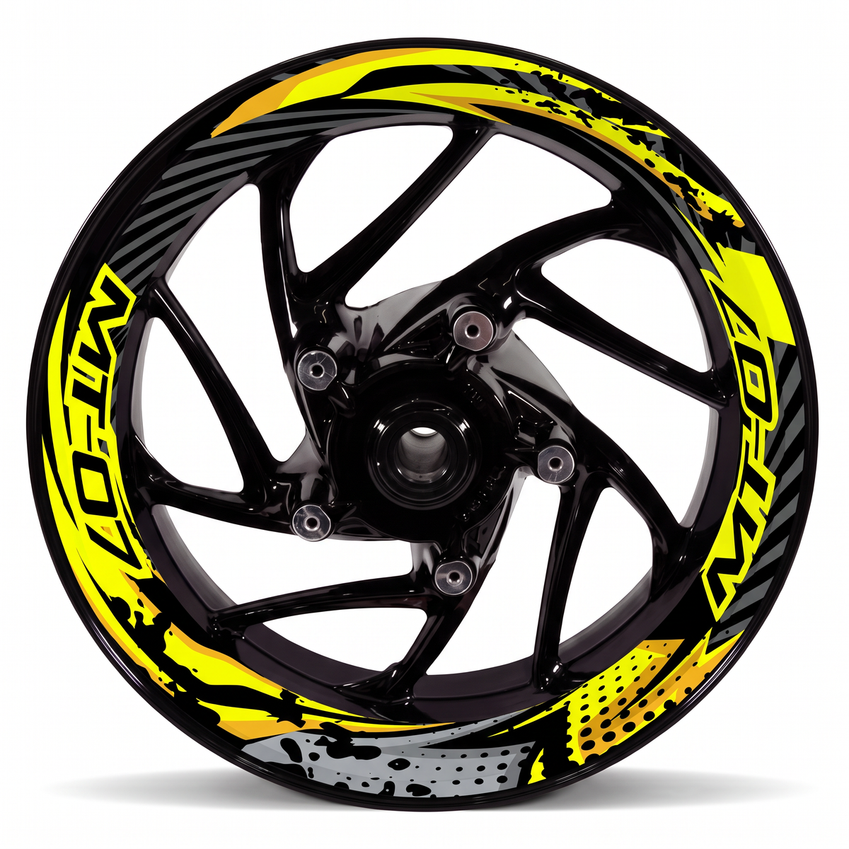 Vinilos para llanta Yamaha MT-07 - amarillo