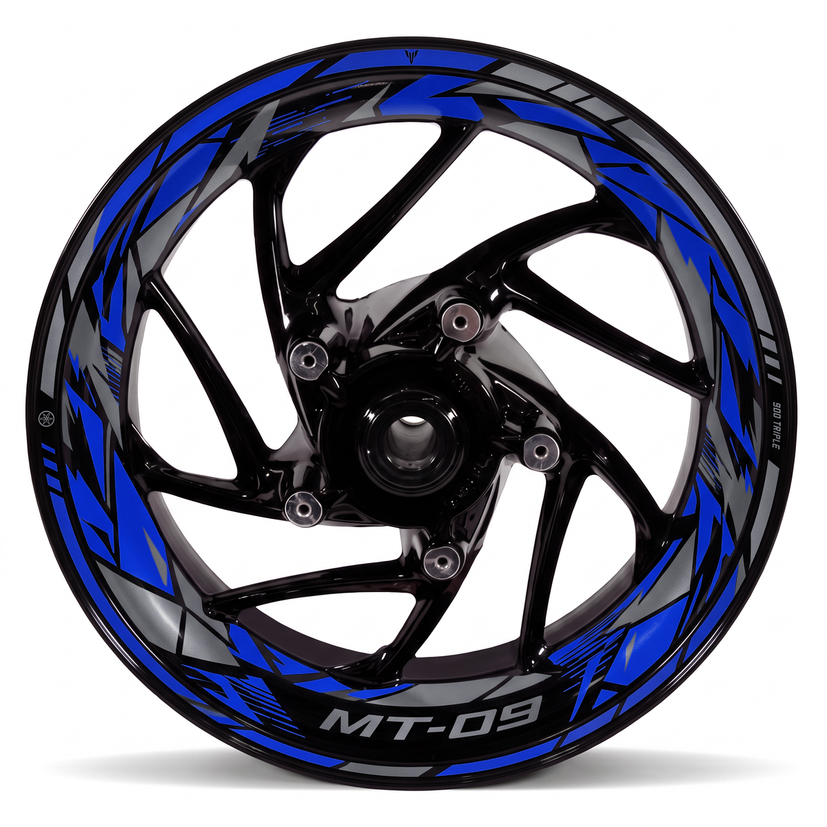 Vinilos para llanta Yamaha MT-09 - azul, cobertura completa