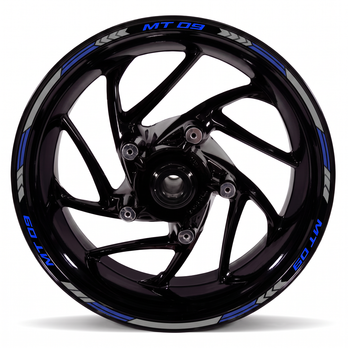Vinilos para llanta Yamaha MT-09 - línea fina azul